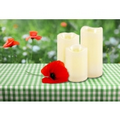 3 Piece Set- Flameless LED Plastic Indoor/Outdoor Candle w/ Timer